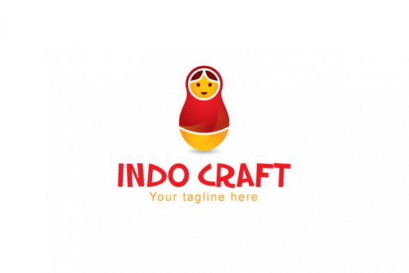 Indo Craft - Illustrative Stock Logo Template for Handicraft example image 1