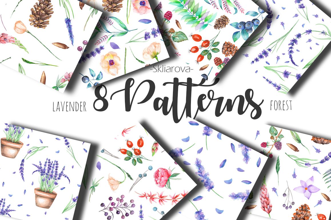 Forest and lavender Patterns example image 1