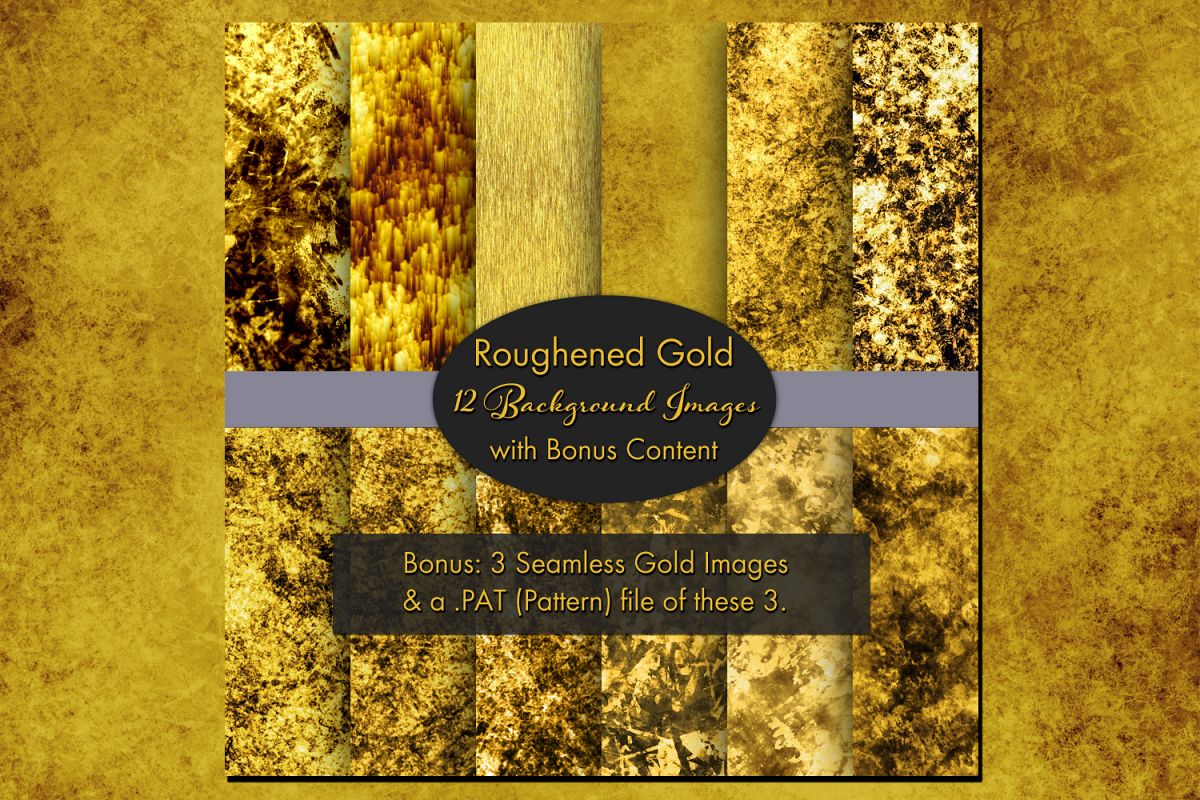 Roughened Gold - 12 Background Images with Bonus Content example image 1