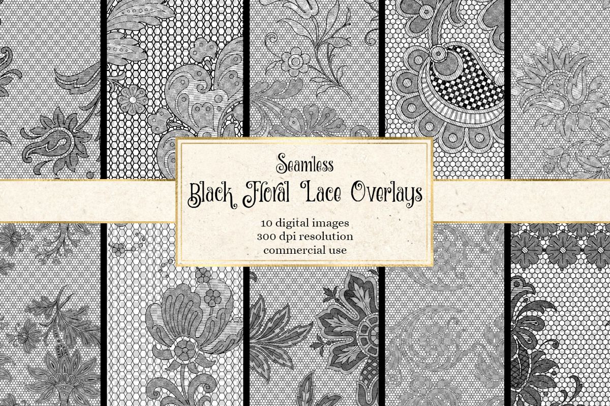 Black Lace Overlays example image 1