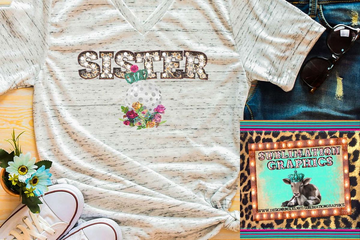 Golf Sister Marquee Sublimation Download example image 1