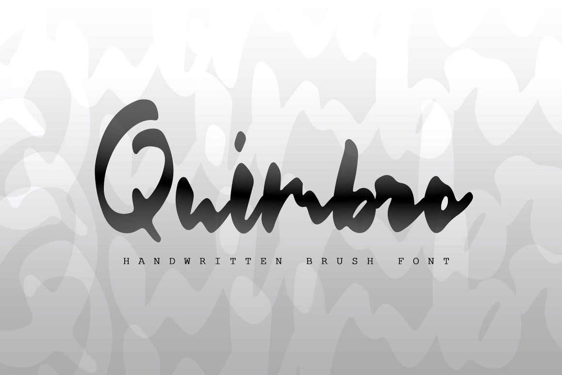 Quimbro | Handwritten brush font example image 1