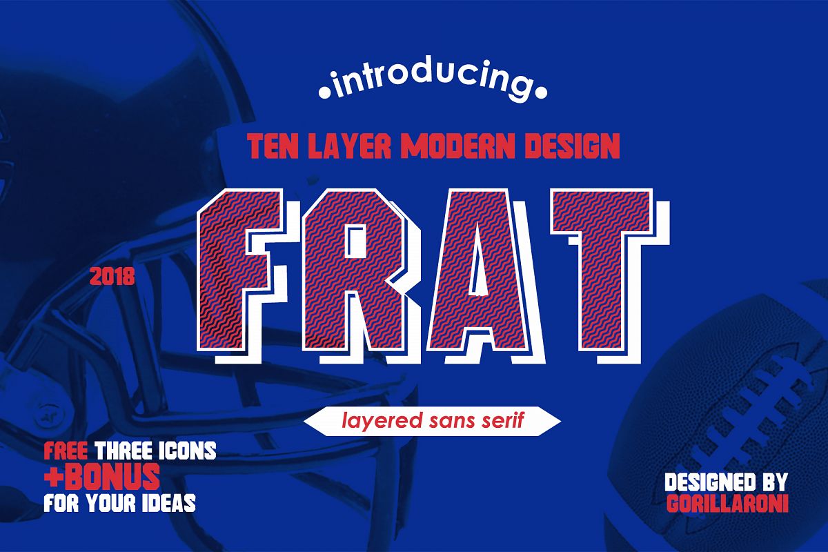 FRAT FONT - MODERN UPPERCASE SANS SERIF by Gorillaroni example image 1