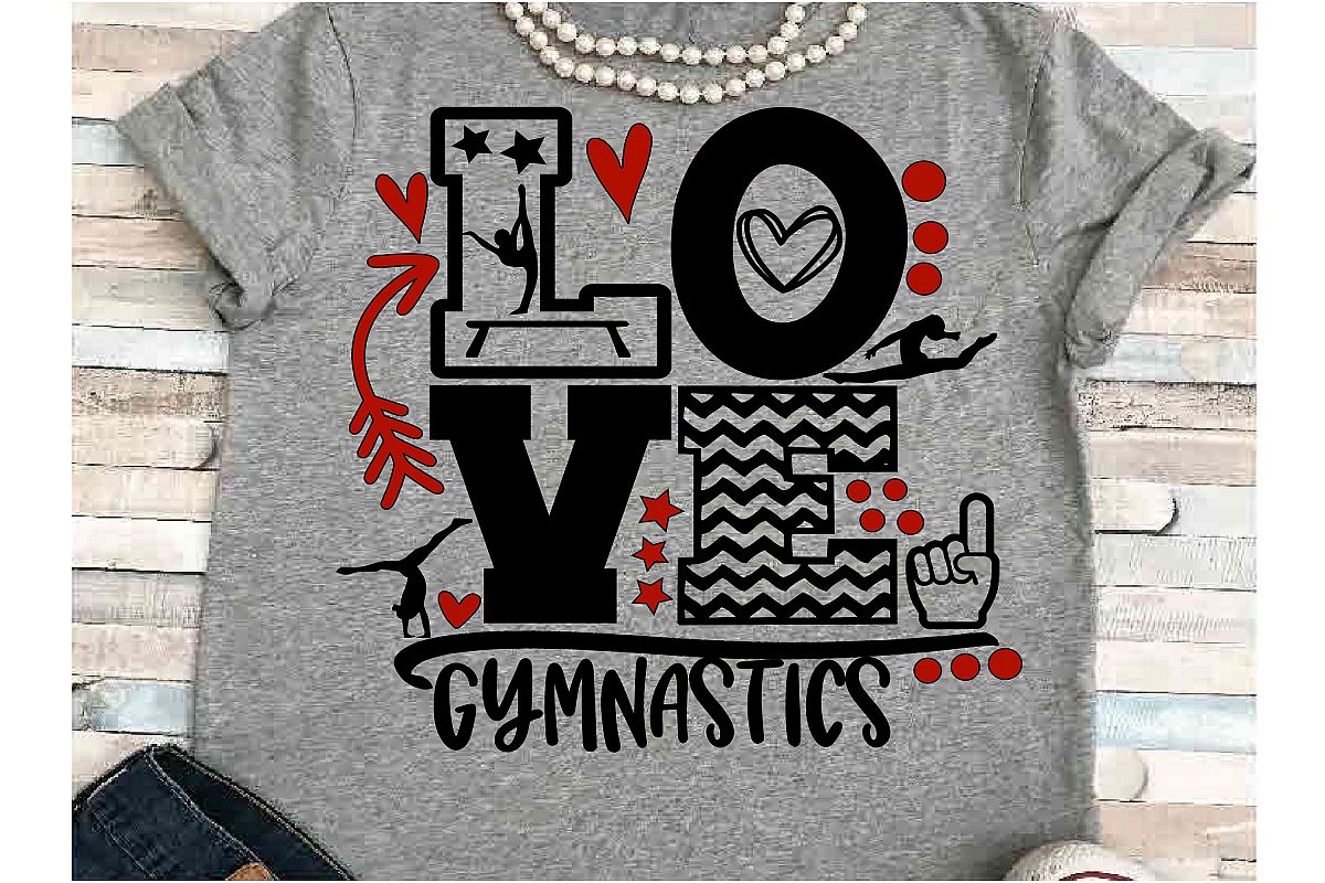 Gymnastics SVG DXF JPEG Silhouette Cameo Cricut tumbling example image 1