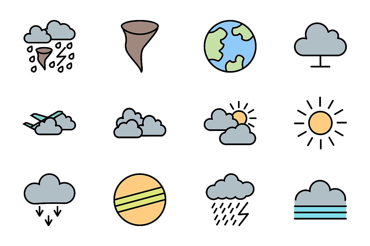 Set Of Weather And Season Icons example image 1