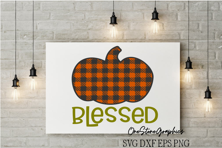Plaid blessed pumpkin example image 1