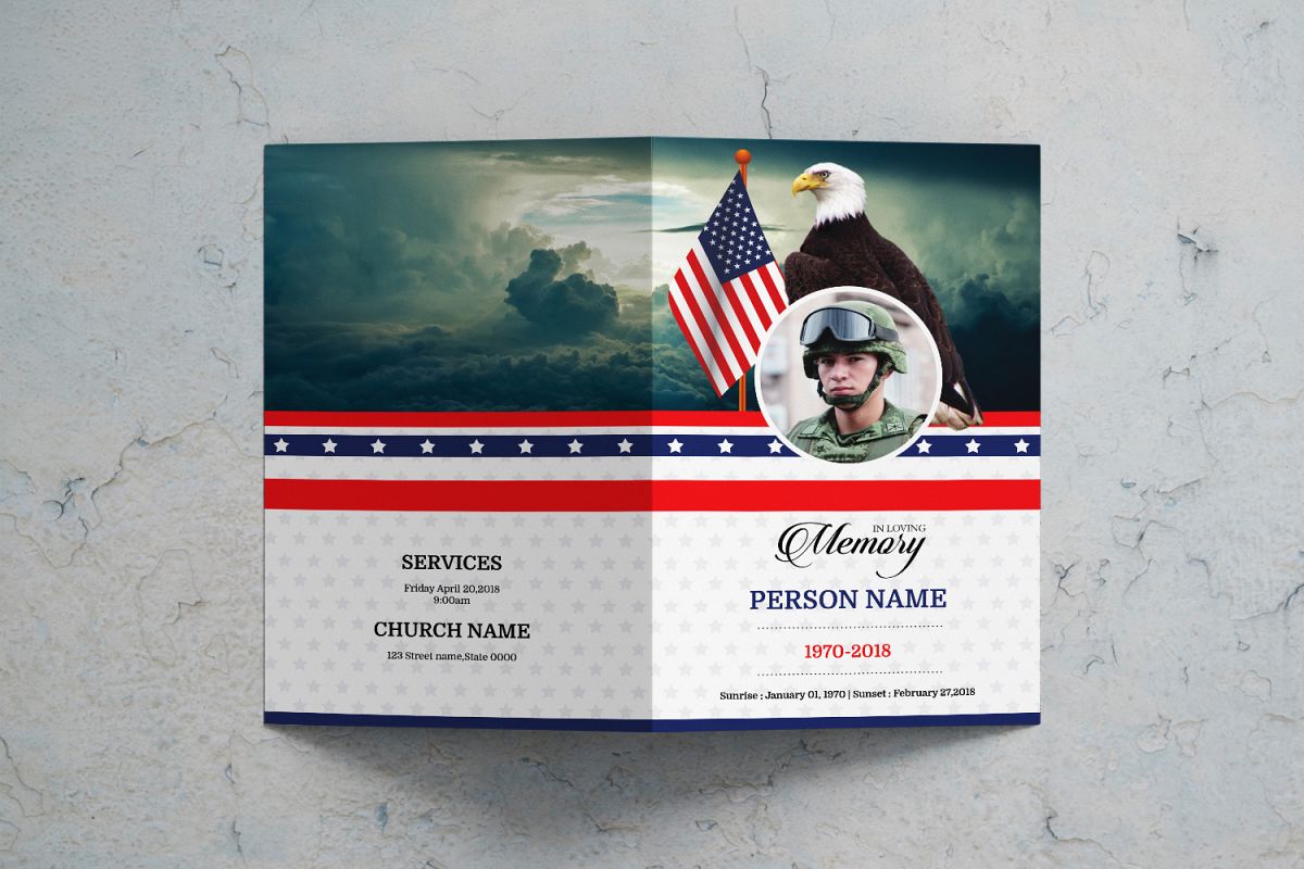 Funeral Brochure for Army Military example image 1