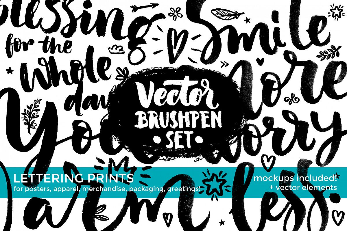 Vector Brushpen Set example image 1