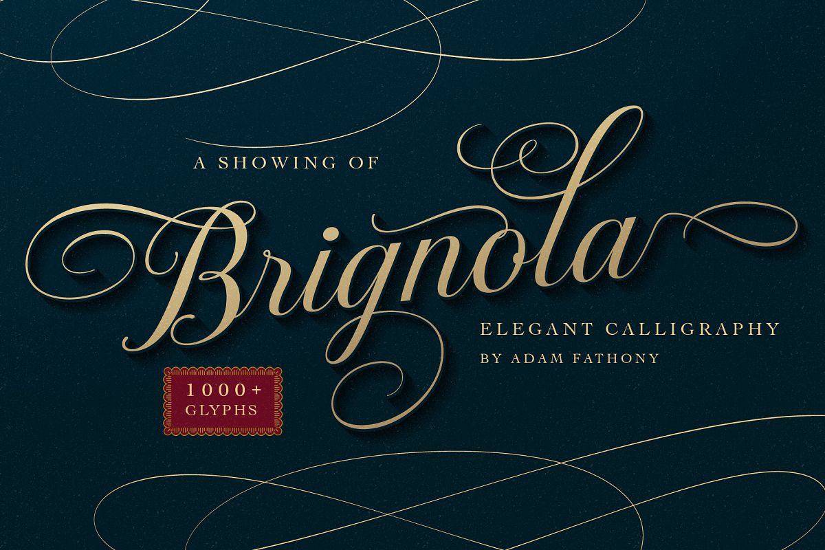 Brignola Elegant Calligraphy example image 1