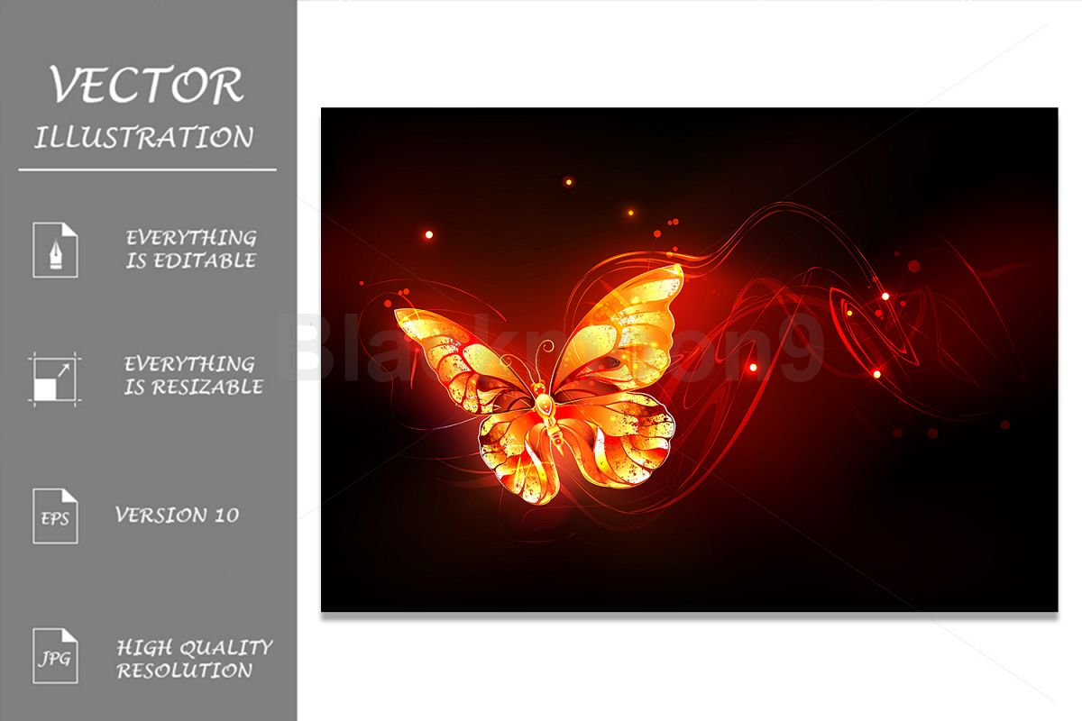 Flying Fire Butterfly example image 1