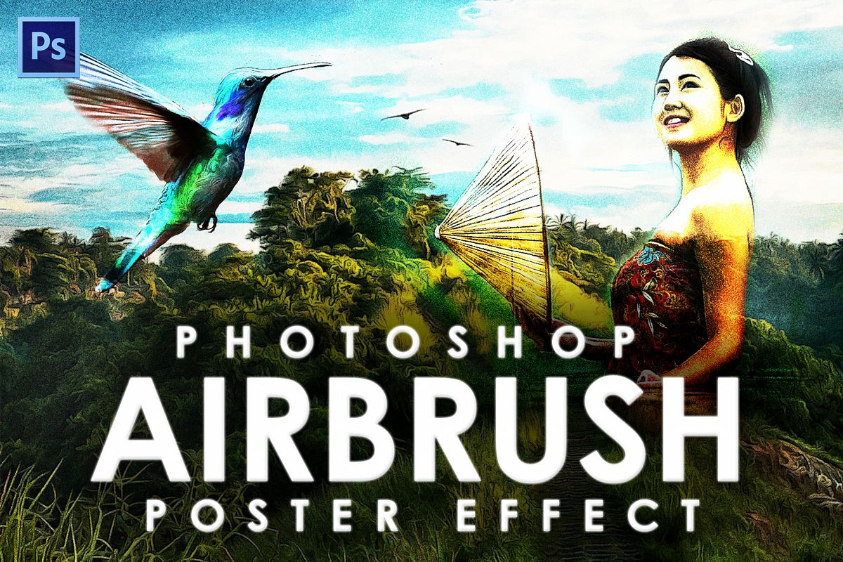 Airbrush Poster Photoshop Action example image 1