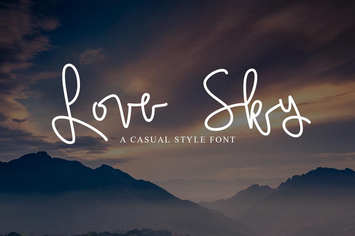 Love Sky font example image 1