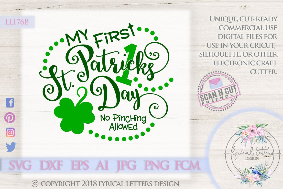 My First St. Patrick's Day No Pinching SVG DXF LL176B example image 1