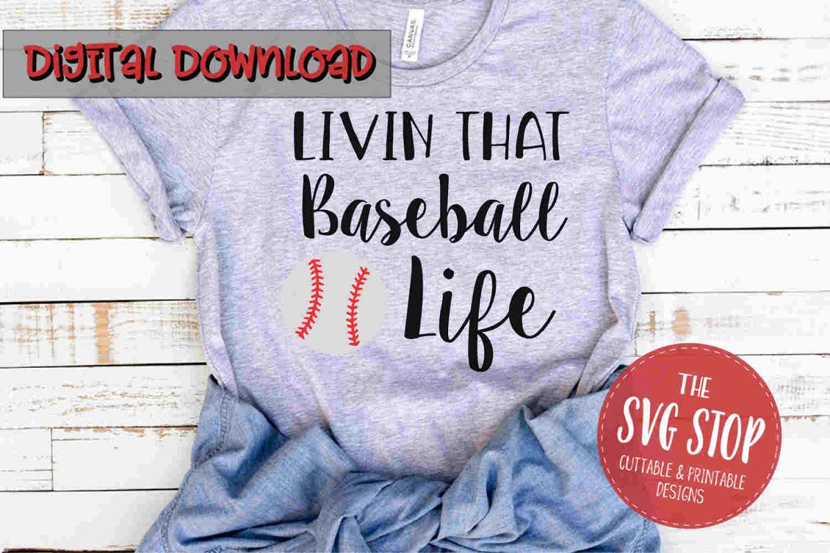 Baseball Life -SVG, PNG, DXF example image 1