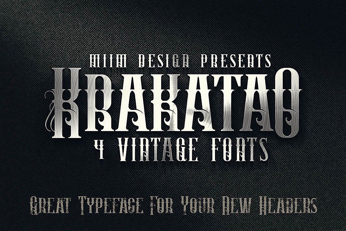Krakatao - Vintage Font example image 1