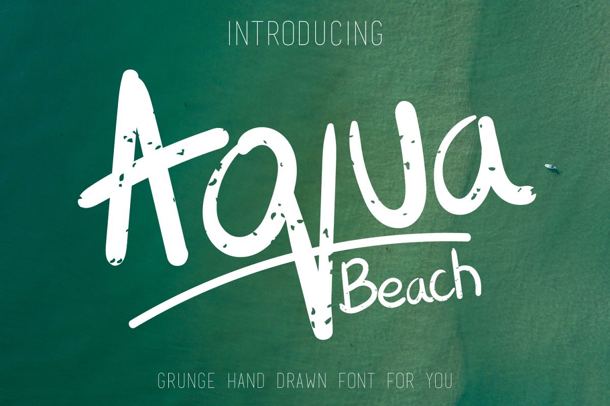 Aqua Beach - Hand Drawn Grunge Font example image 1