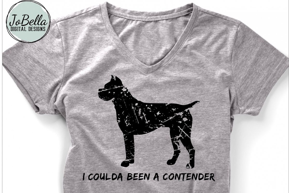 Funny Distressed Boxer SVG and Printable Dog Lover Design example image 1