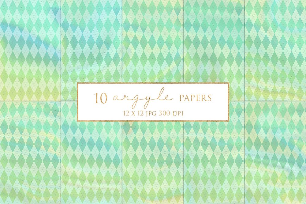 10 Pretty Argyle Magical Digital Papers example image 1