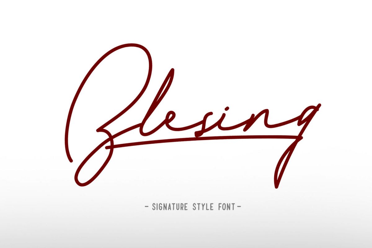 Blesing signature style example image 1