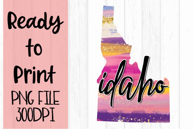Idaho Painted States Ready to Print example image 1