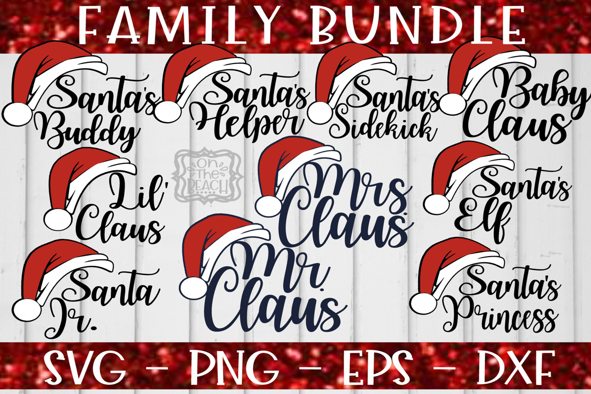 Christmas Bundle - Family Bundle - The Claus Family SVG example image 1
