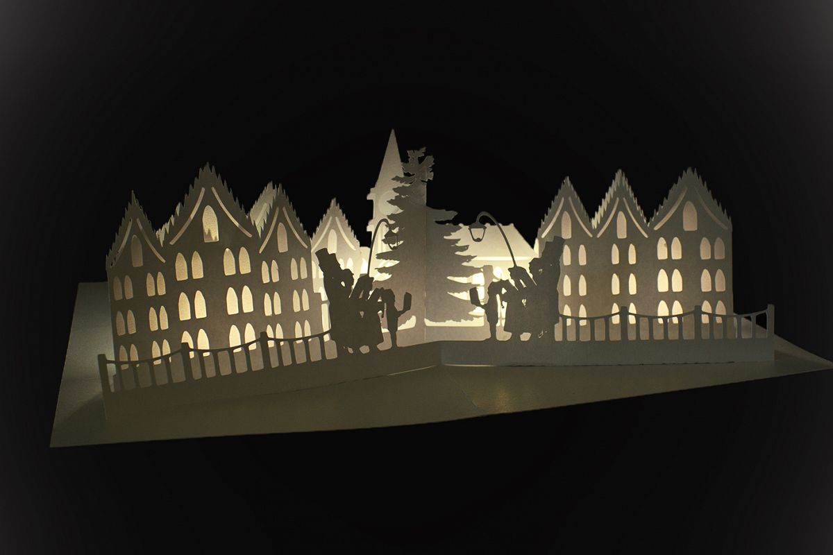 Holy Night pop up greetings card example image 1