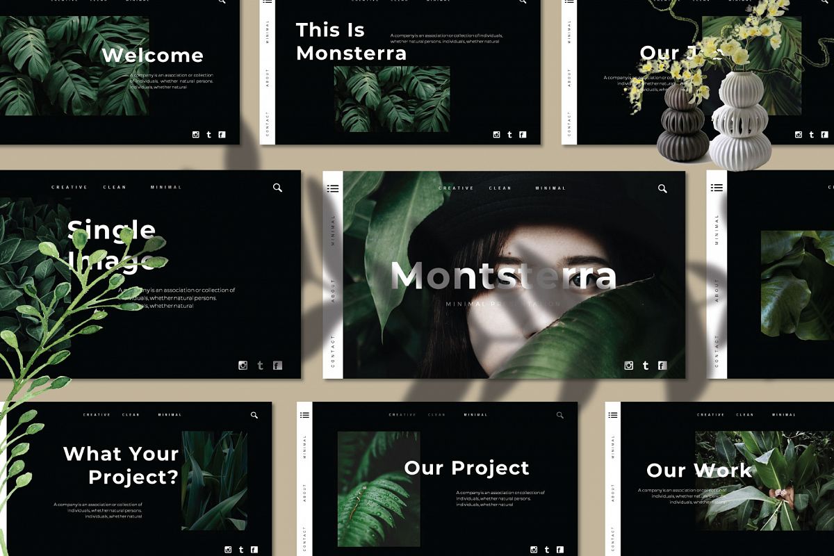 Monsterra Keynote Template example image 1