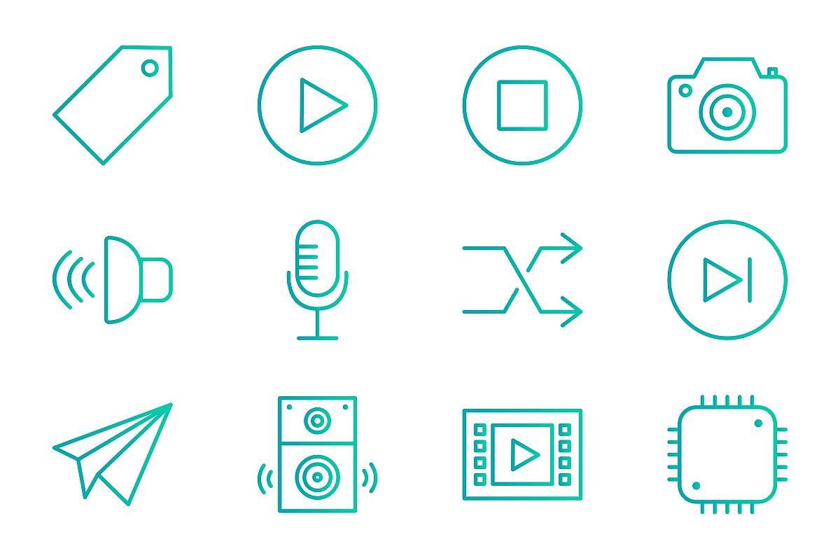 Set Of Multimedia Icons example image 1