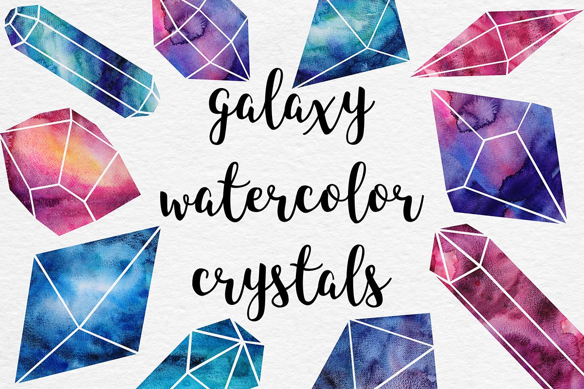 Watercolor Crystals Collection example image 1
