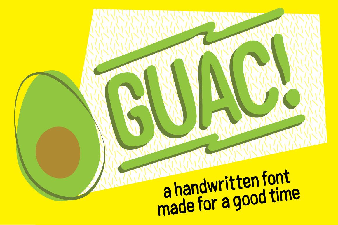 GUAC! Handmade Font For A Good Time. example image 1