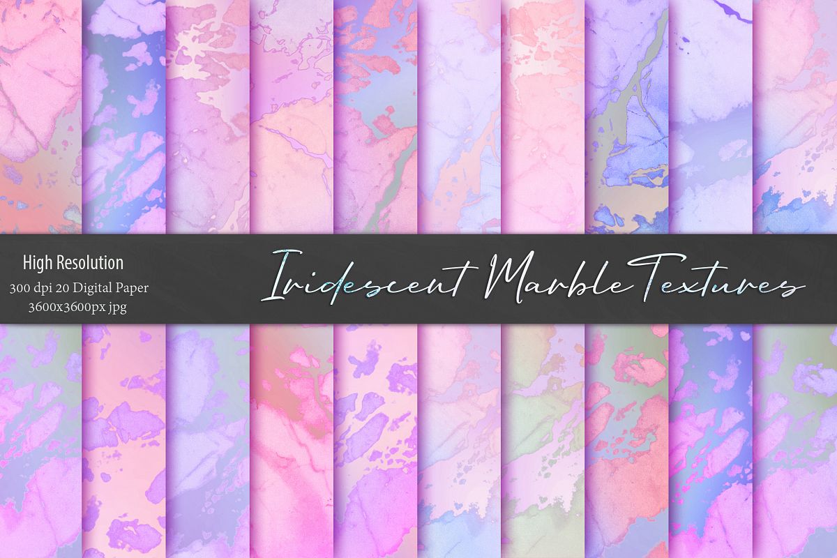 Rose Iridescent Marble Textures example image 1