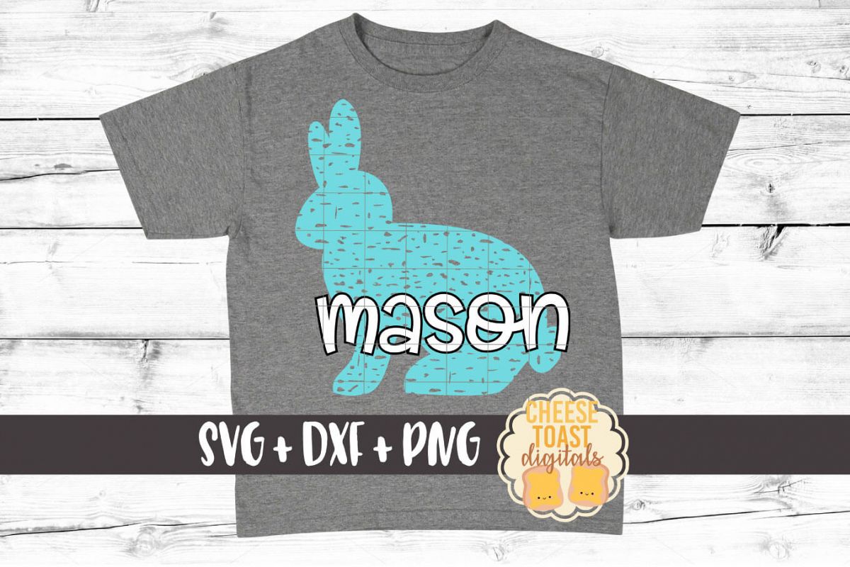 Easter Bunny - Distressed - Easter SVG PNG DXF Cut Files example image 1