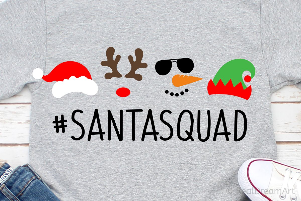 Santa Squad Svg Santa Squad With Tree Png Christmas Vector File | My ...