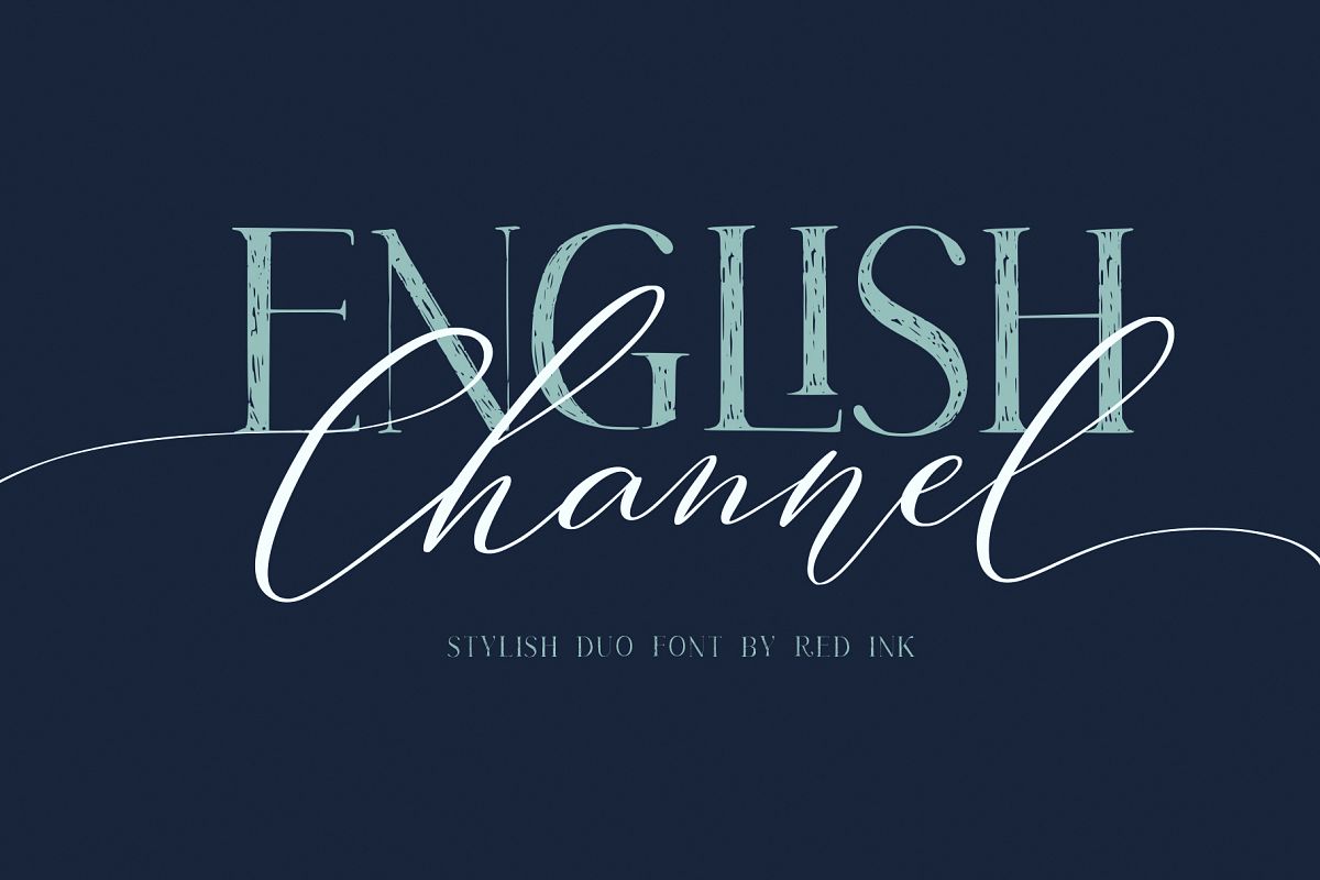 50 Off! English Channel. Duo Font example image 1