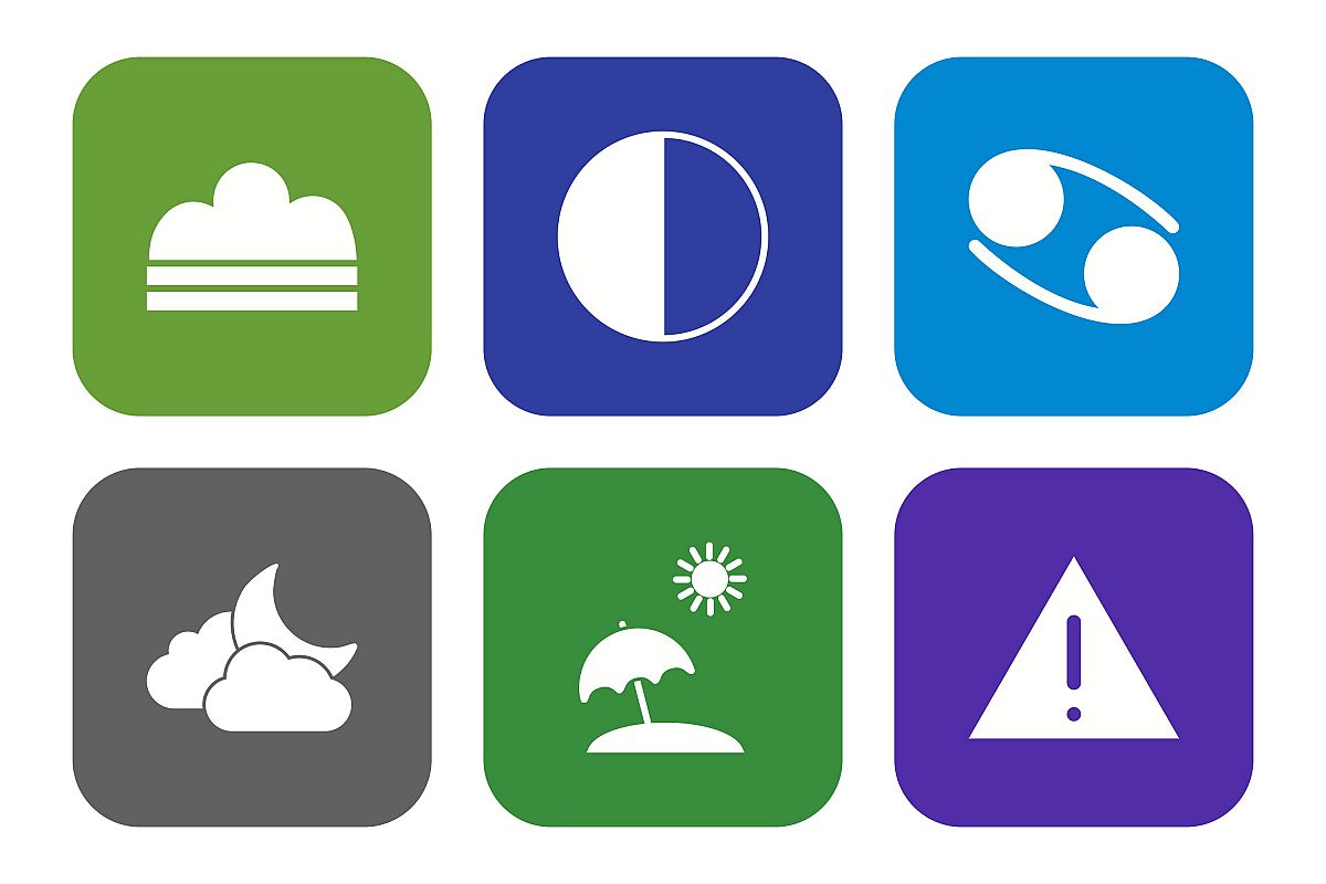 Set Of Weather And Season Icons example image 1