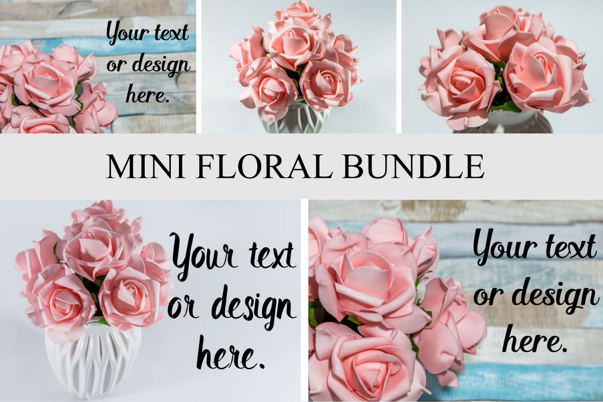 Mini Floral Bundle Mockup Styled Stock Photography Stock pho example image 1