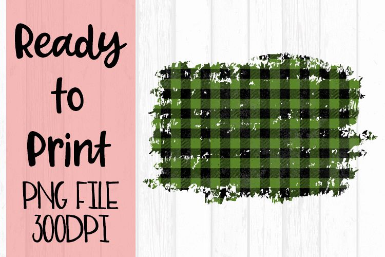 Olive Green Buffalo Plaid Frame Ready to Print example image 1