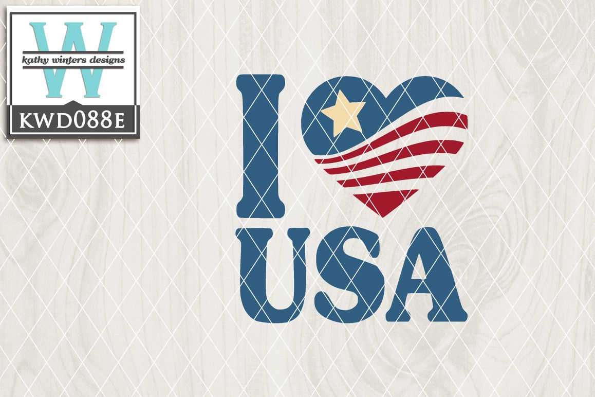Patriotic Cutting File KWD088E example image 1