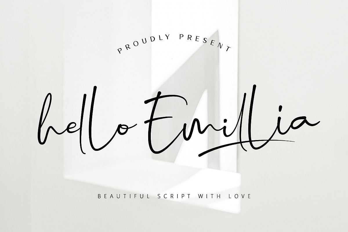 Hello Emillia Script example image 1