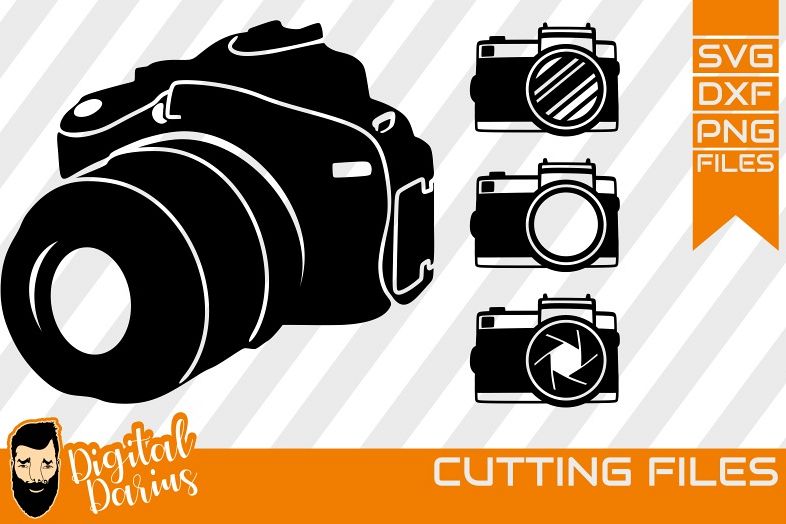 4x Camera svg, Photographer svg, photocamera svg, silhouette example image 1