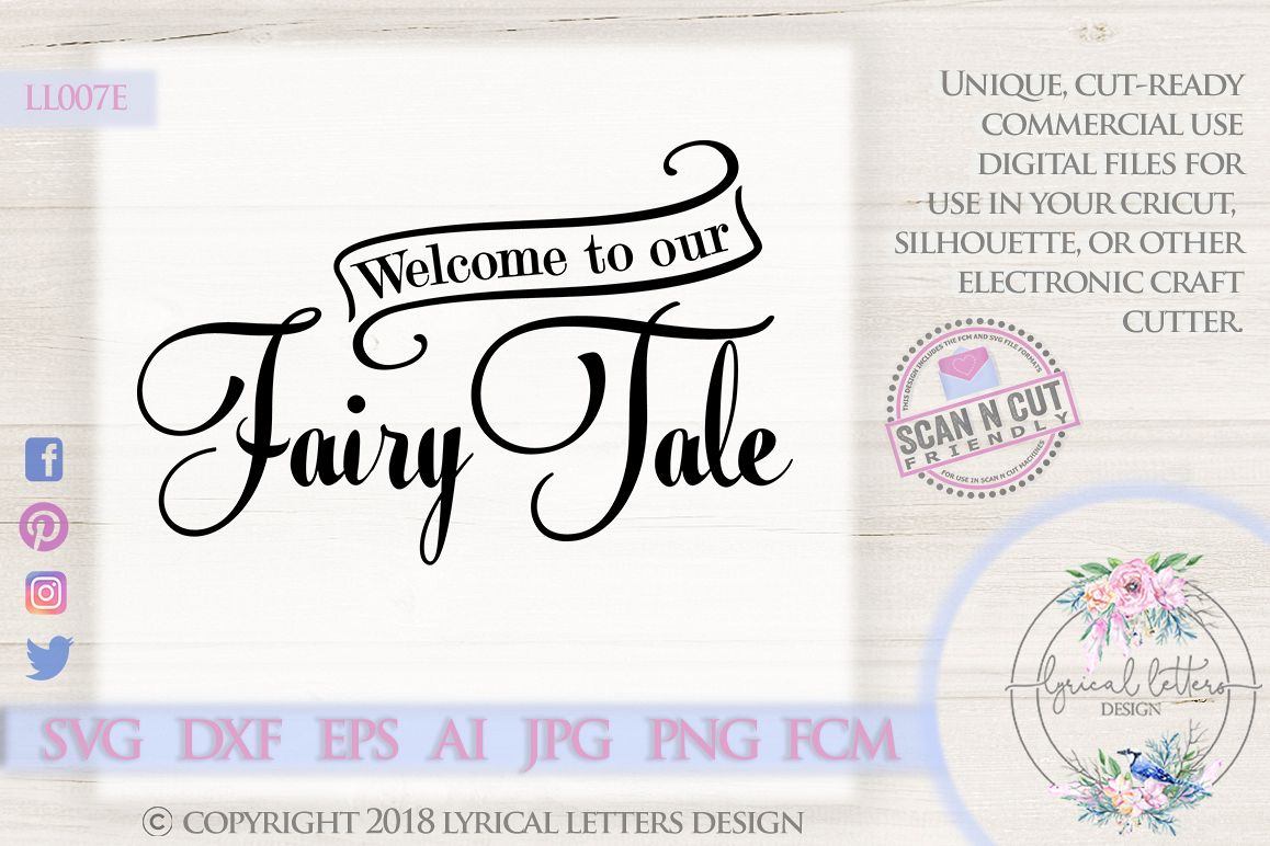 Welcome To Our Fairy Tale Wedding SVG DXF Cut File LL007E example image 1