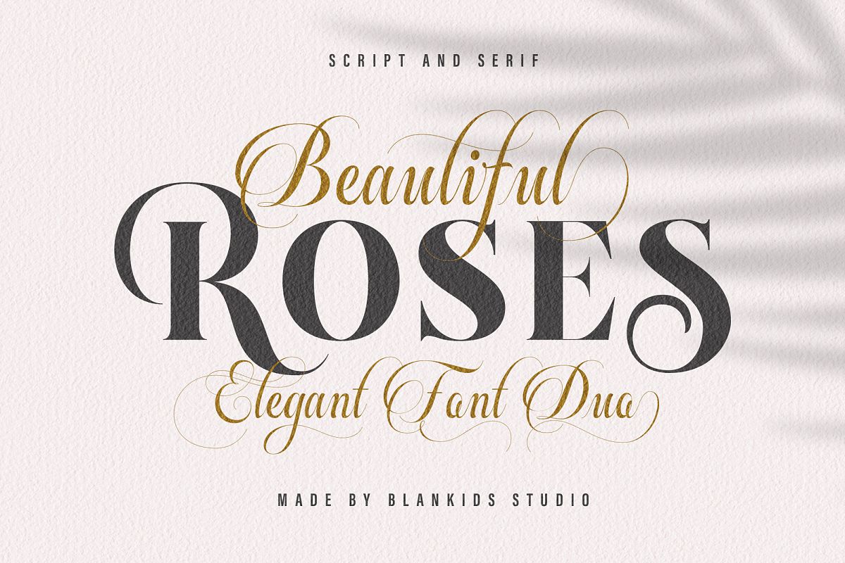 Beautiful Roses Duo Font example image 1