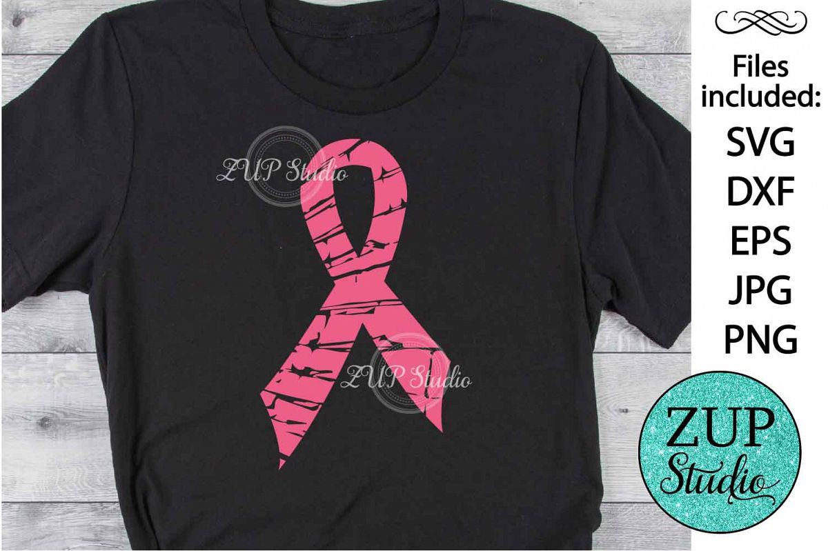 Breast Cancer Ribbon Digital Cutting files file 154 example image 1