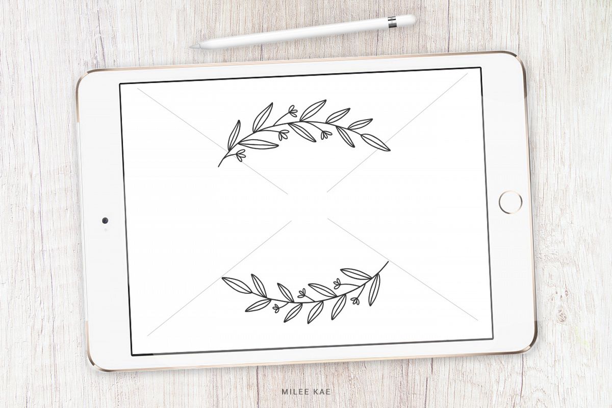 Wildflower Floral Wreath SVG, cutting file and decal example image 1