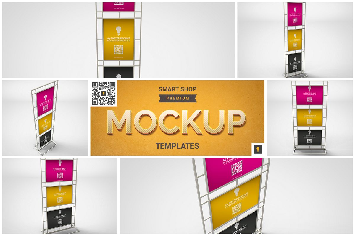 Poster Stand Display Mockup example image 1