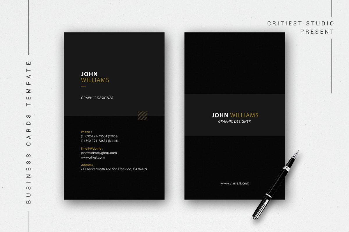Minimal Individual Business Cards example image 1