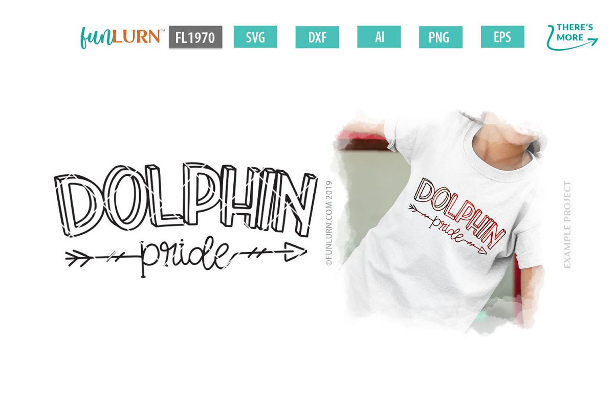 Dolphin Pride Team SVG Cut File example image 1