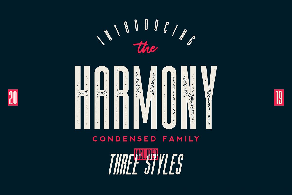 The Harmony - Condensed font family example image 1