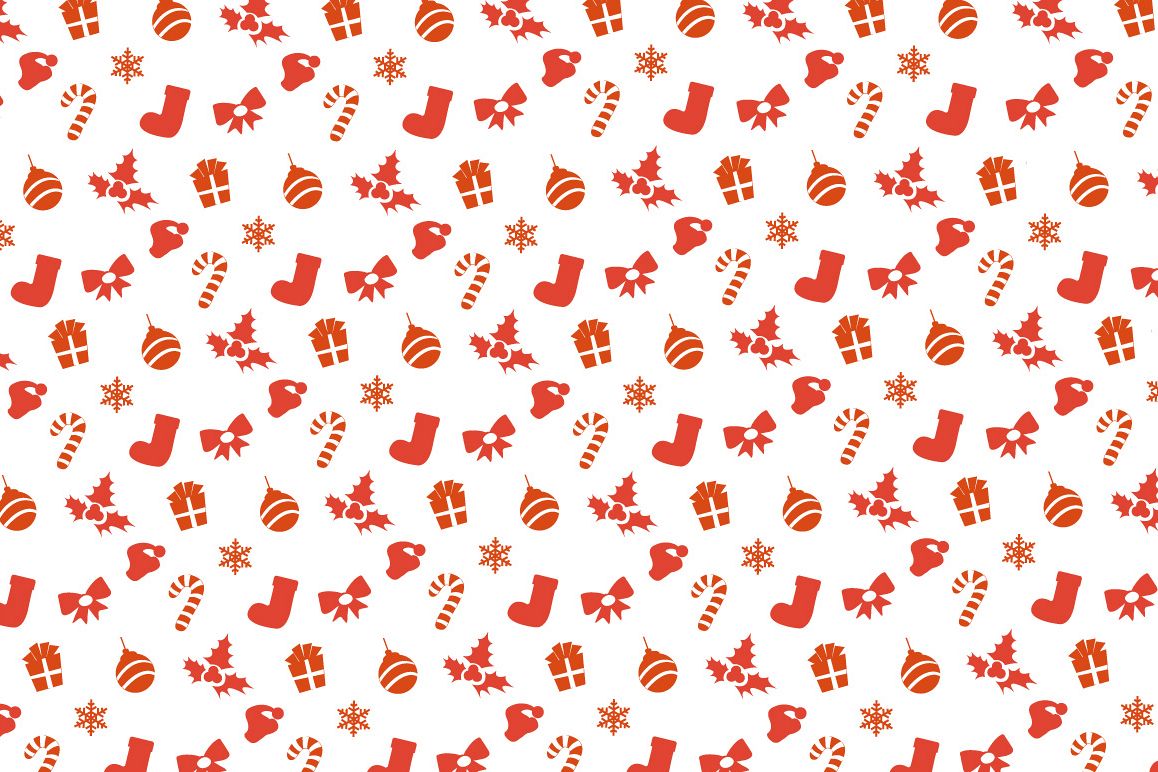 Merry Christmas & New Year elements pattern example image 1