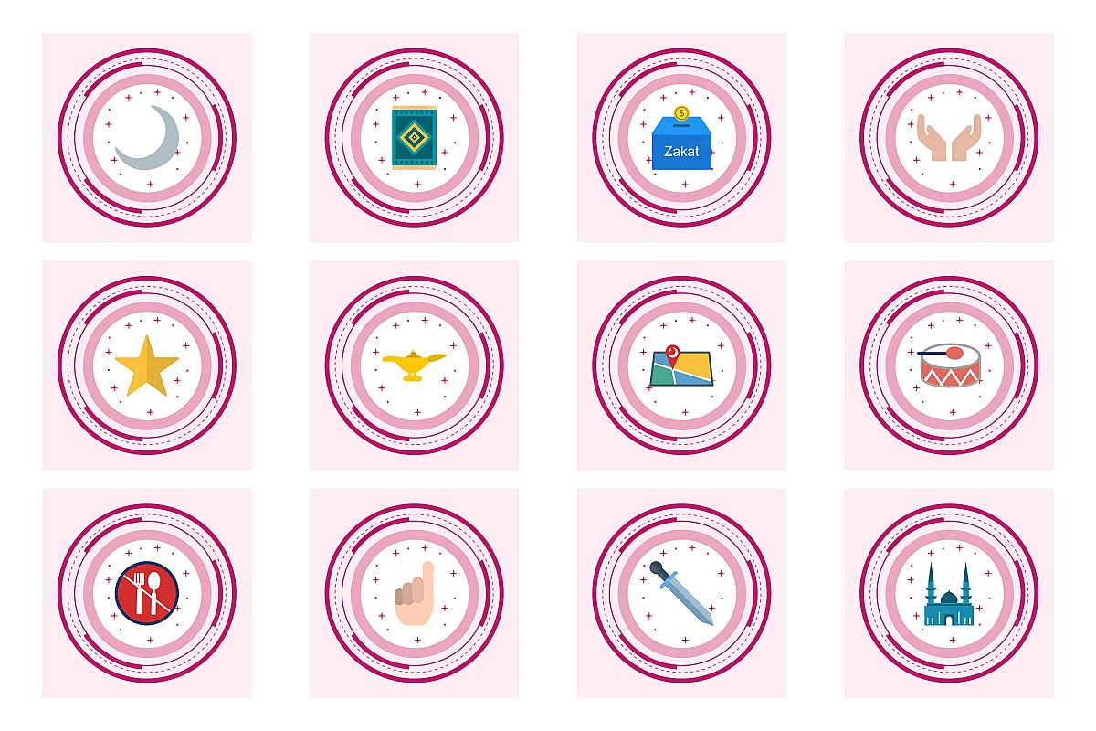 Set Of Ramadan Icons example image 1